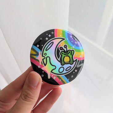 Holographic Button Badge